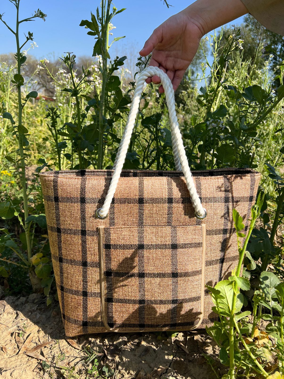 Dofre Cleo Jute Bag - Beige