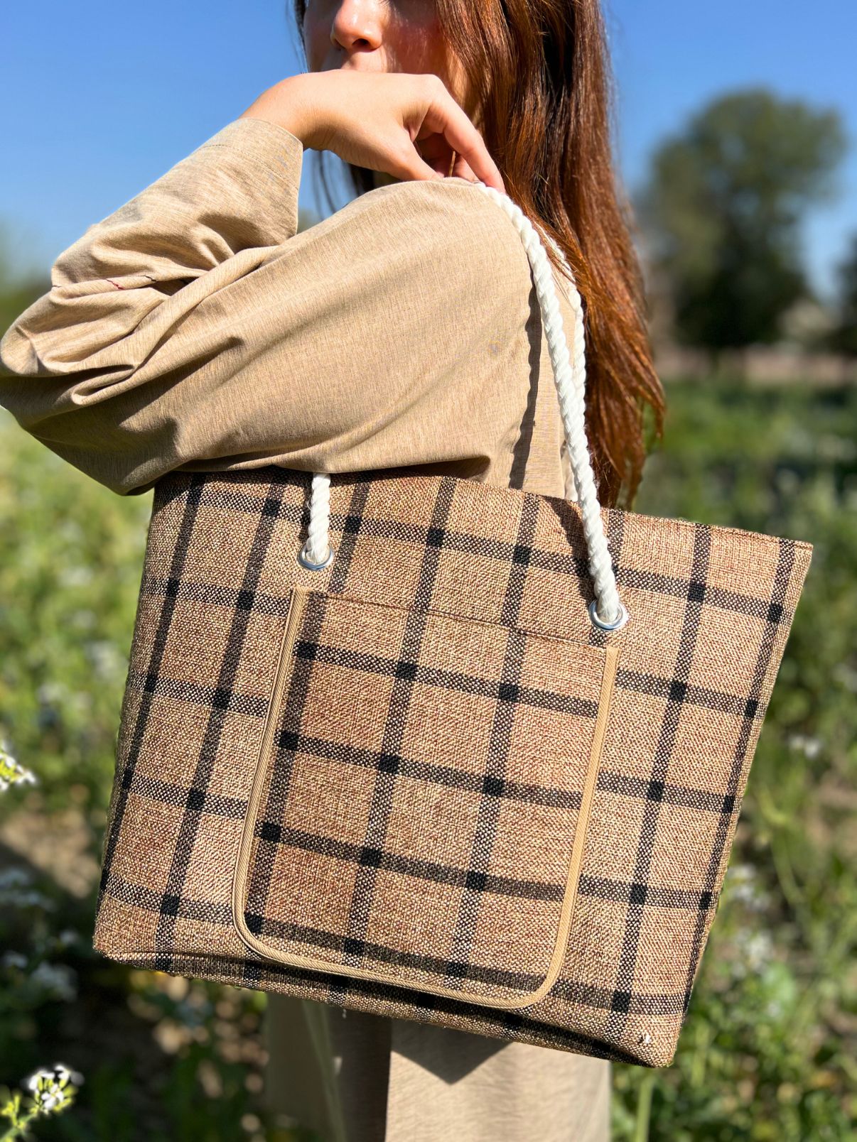Dofre Cleo Jute Bag - Beige