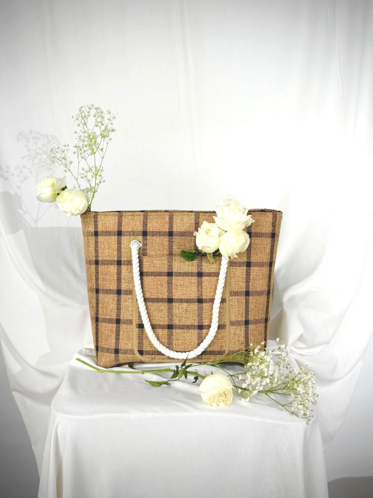 Dofre Cleo Jute Bag - Beige