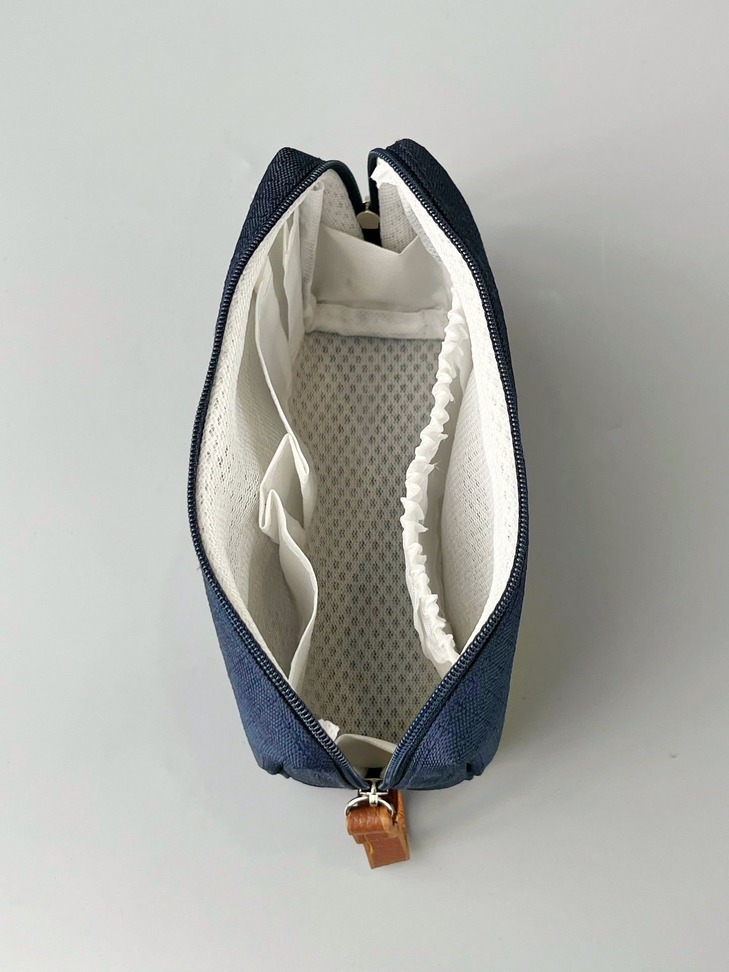 Dofre Beige Rustic Pouch – Stylish & Compact Makeup Organizer
