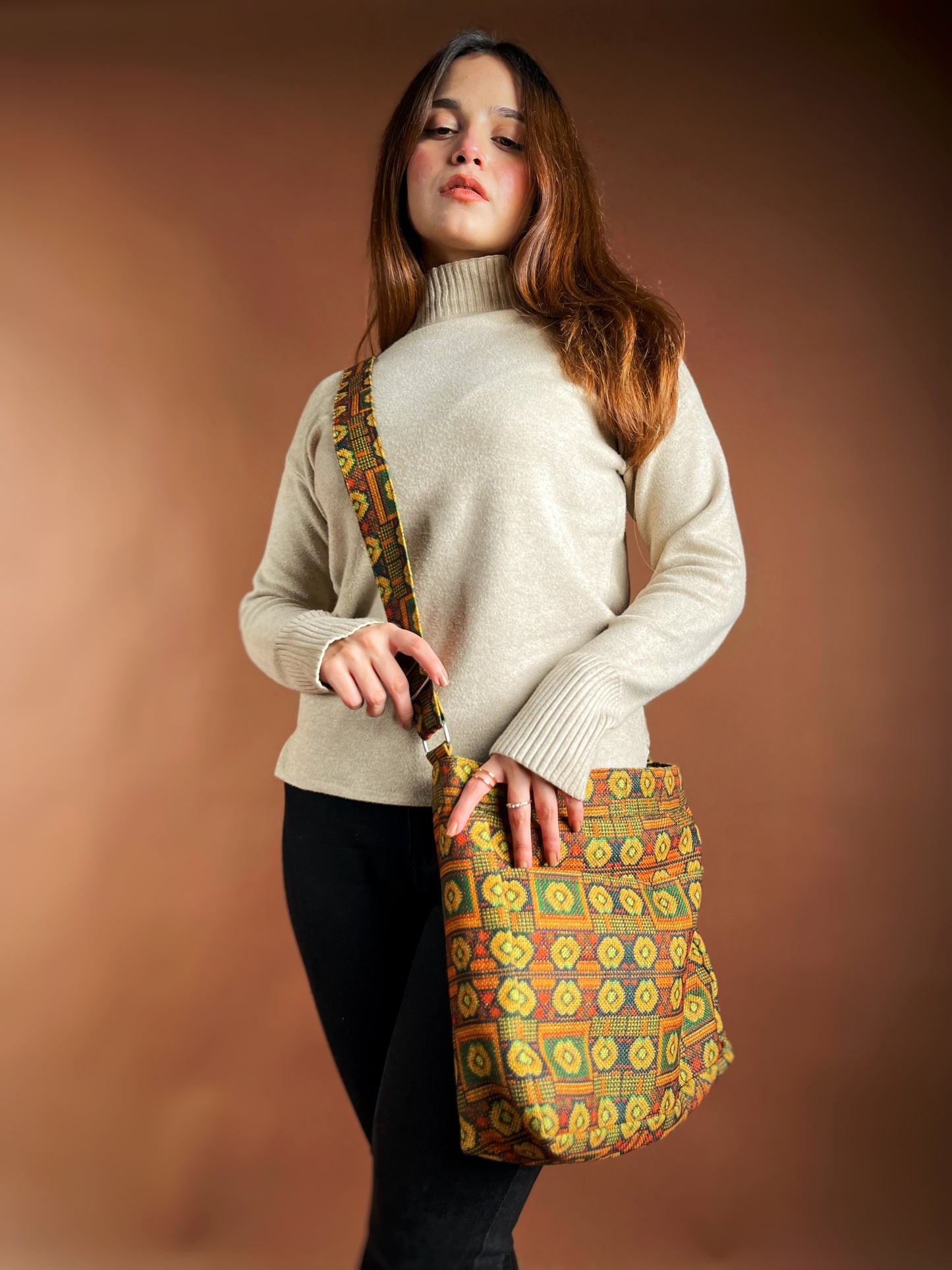 Dofre Chic Vision Crossbody bag - Orange pattern