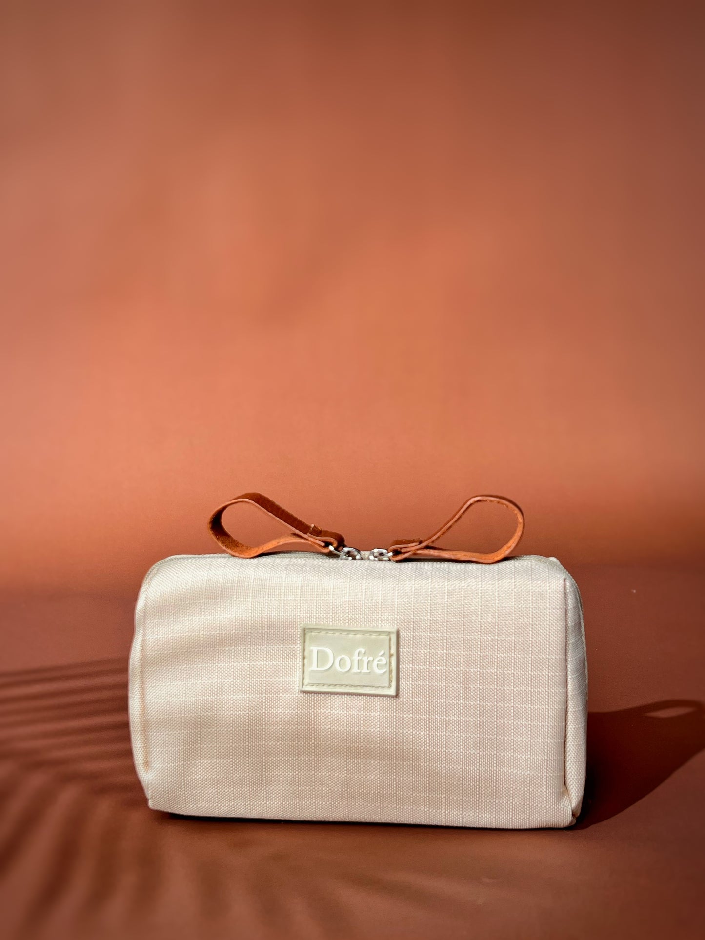 Dofre Beige Rustic Pouch – Stylish & Compact Makeup Organizer