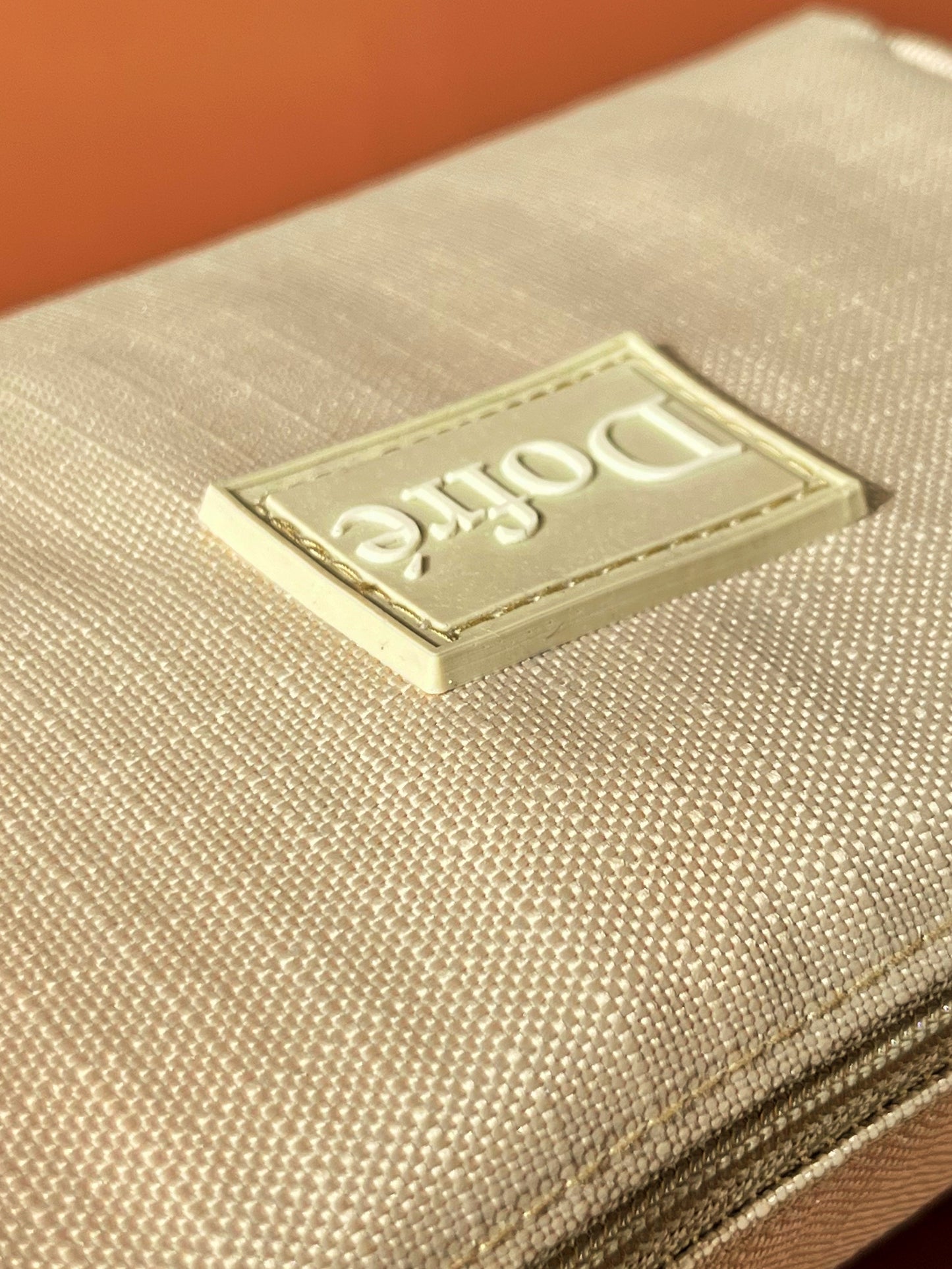 Dofre Beige Rustic Pouch – Stylish & Compact Makeup Organizer