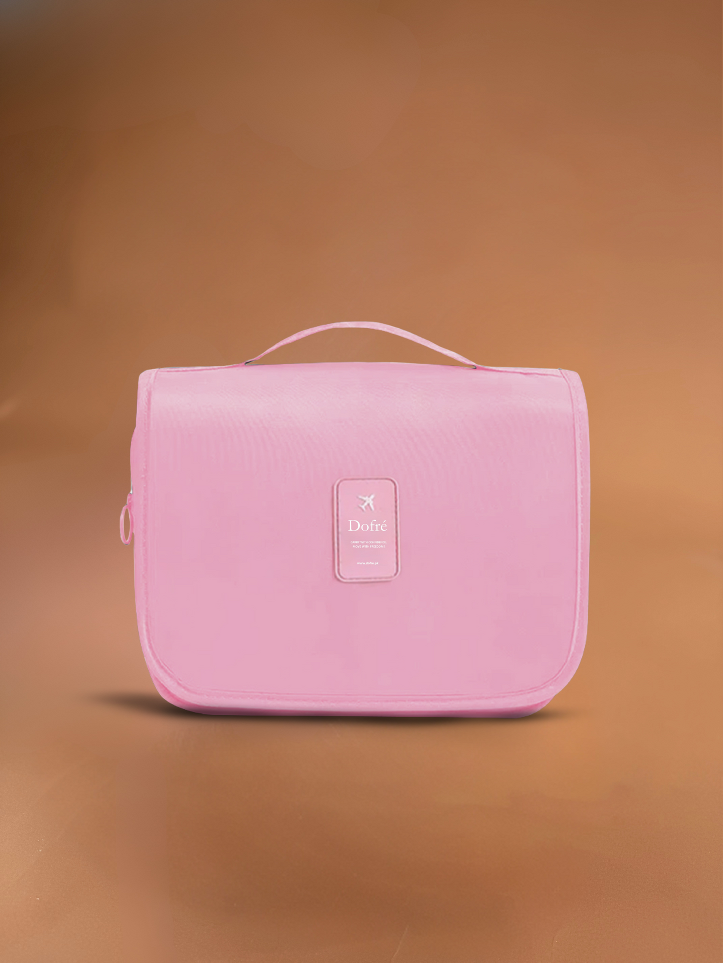 Small Foldable Toiletry Bag - Pink