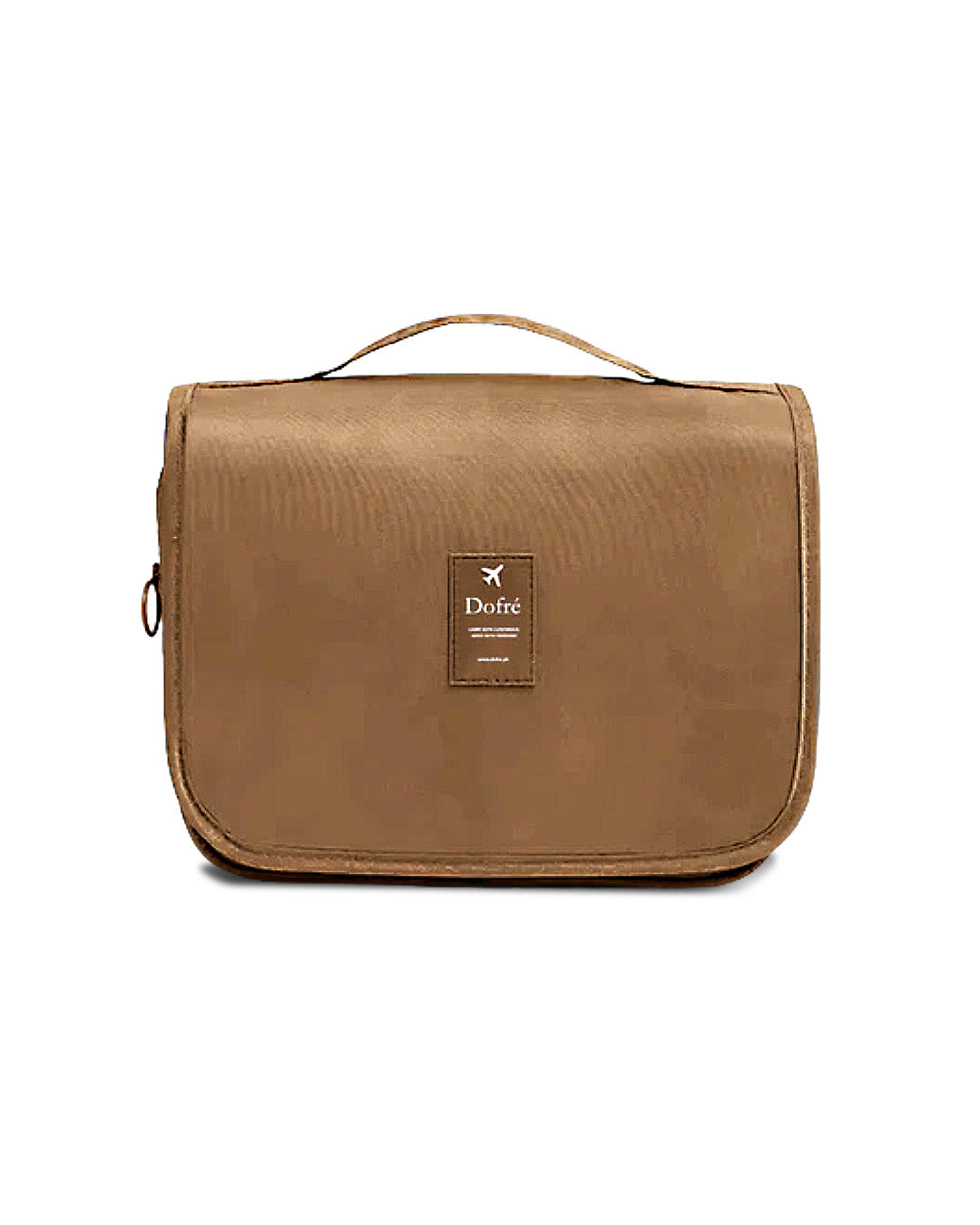 Small Foldable Toiletry Bag - Brown