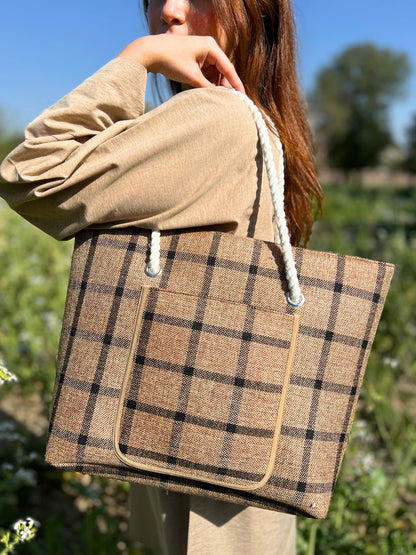 Dofre Cleo Jute Bag - Beige