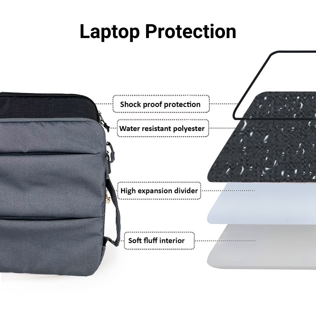 Grey Dofre Laptop Sleeve – Sleek, Protective & Lightweight