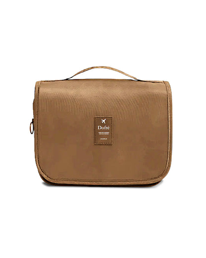 Small Foldable Toiletry Bag - Brown